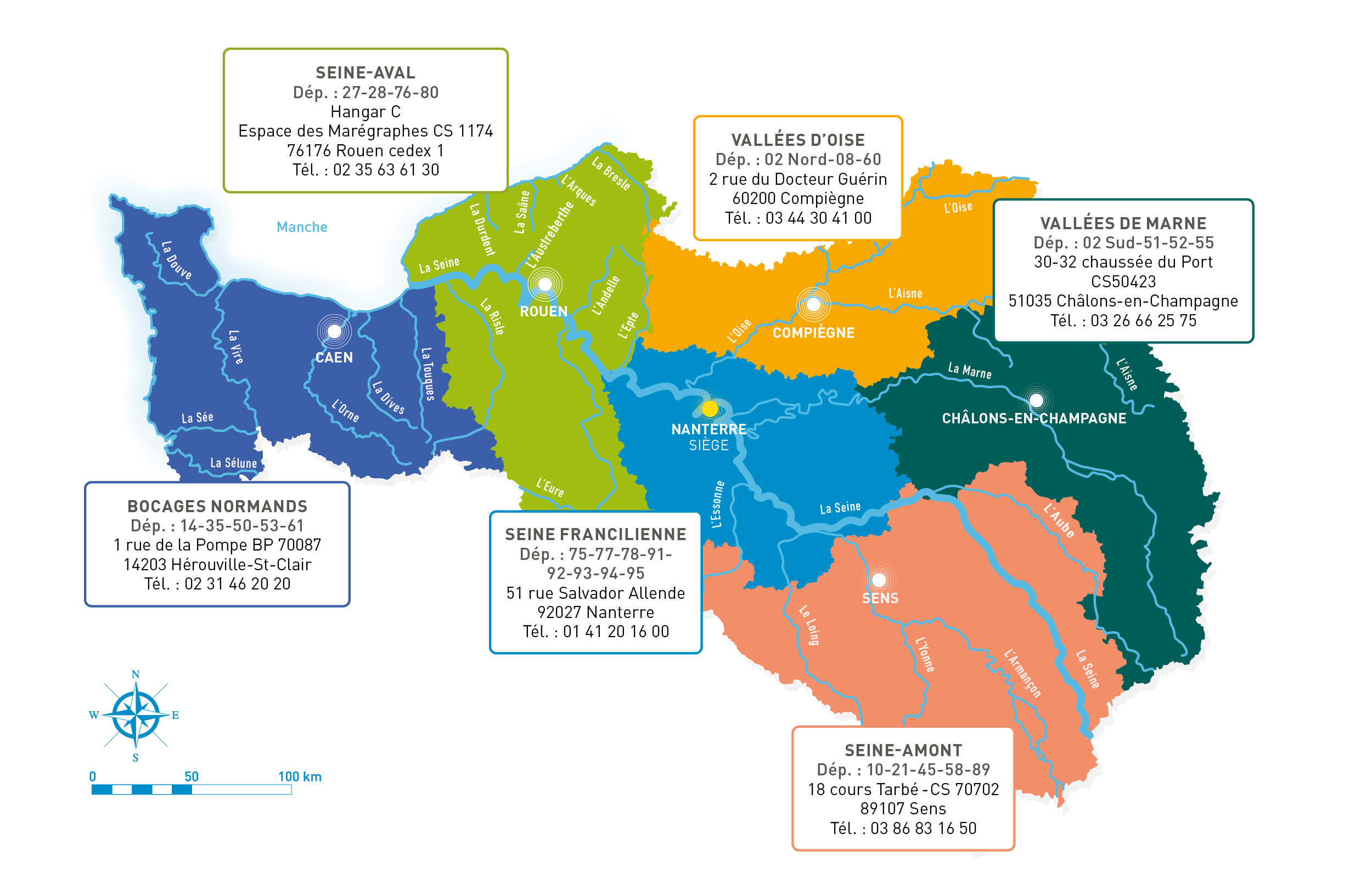 carte des directions territoriales 