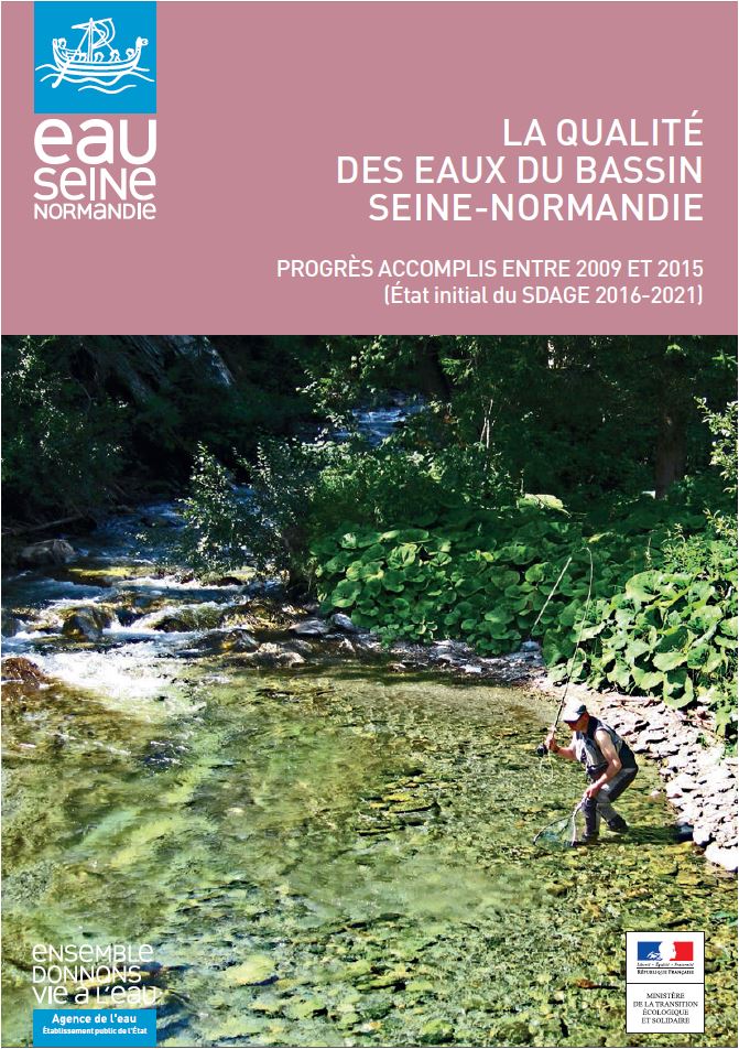 couverture plaquette qualité des eaux du bassin Seine-Normandie
