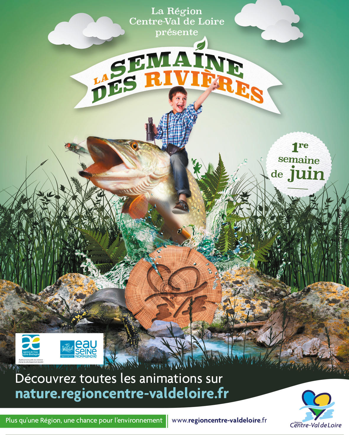 affiche de la semaine des rivières centre val de loire