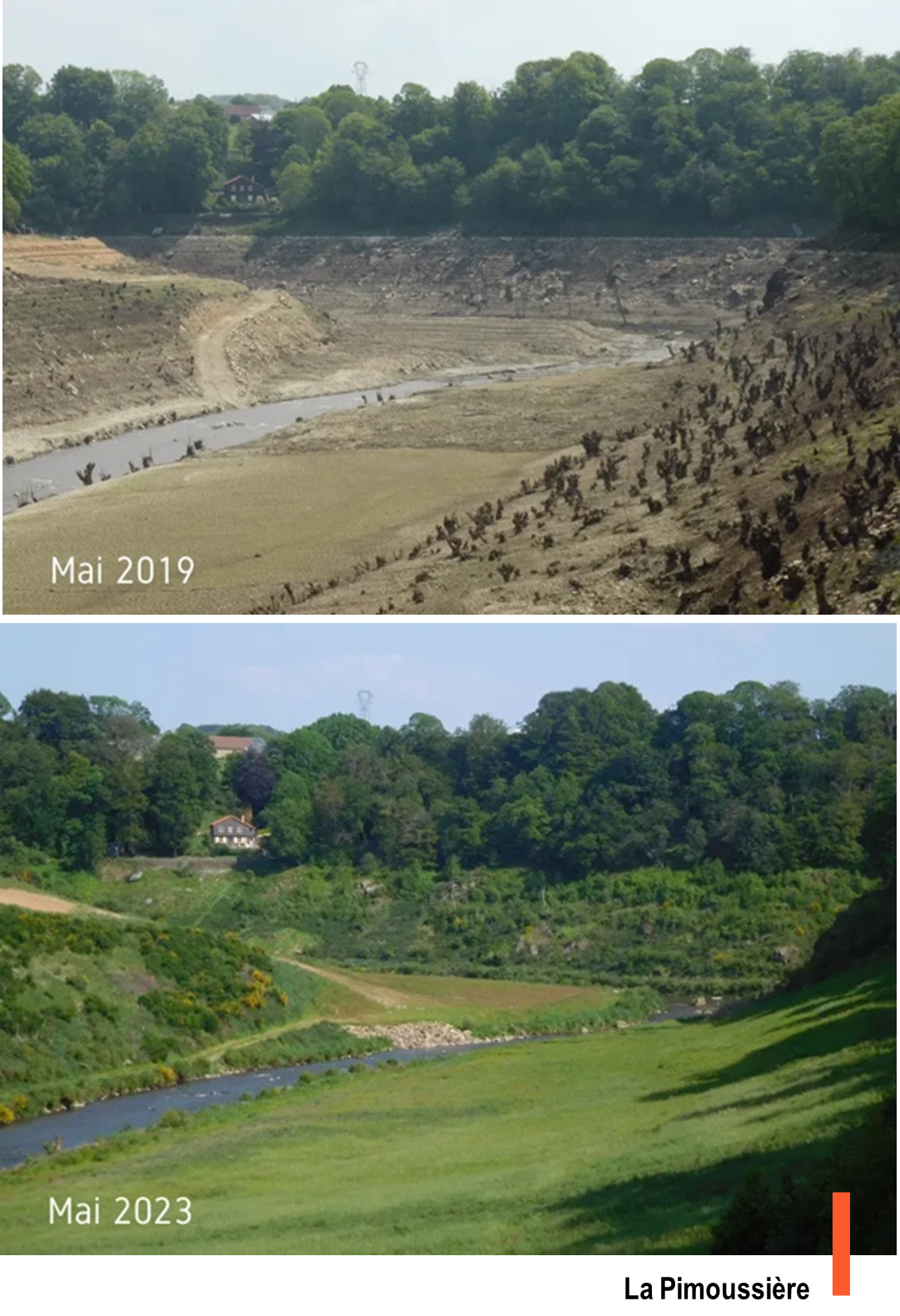 photos des travaux avant-apres de la Selune 