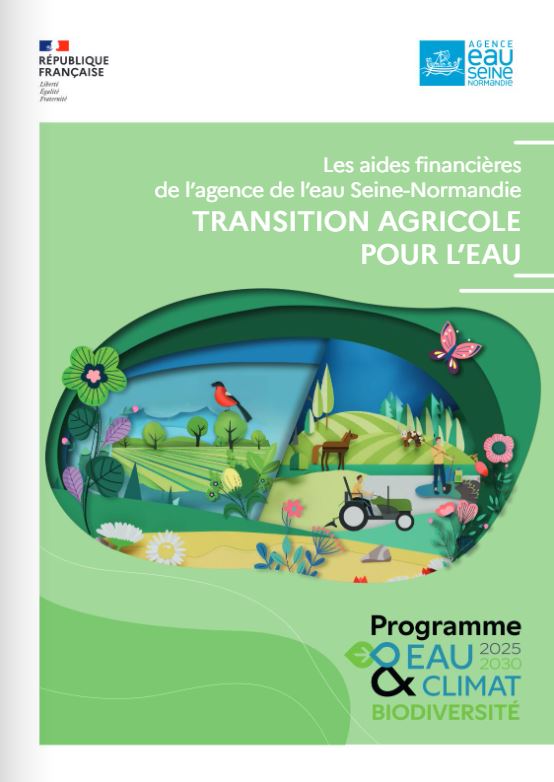 Couverture de la plaquettes aides financières pour la transition agricole