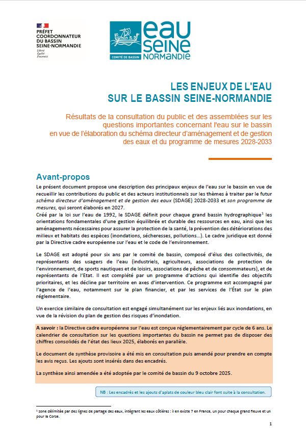 Couverture de la synthèse