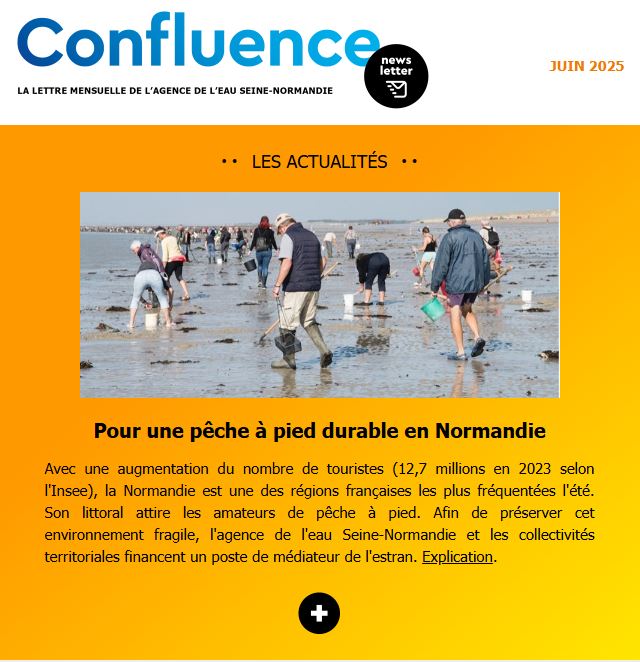 Newsletter de l'agence de l'eau Seine-normandie du mois de juin 2025