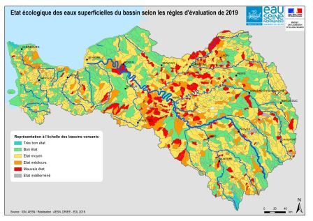 Carte de la qualité des eaux superficielles