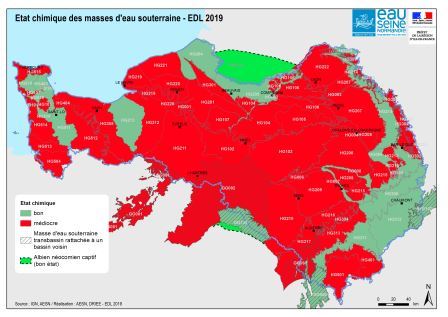 Carte de la qualité des eaux souterraines