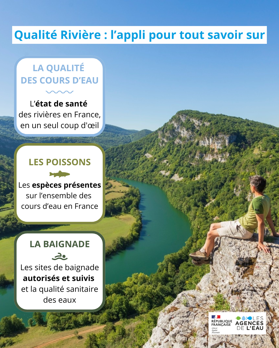 infographiede l'application qualité rivière