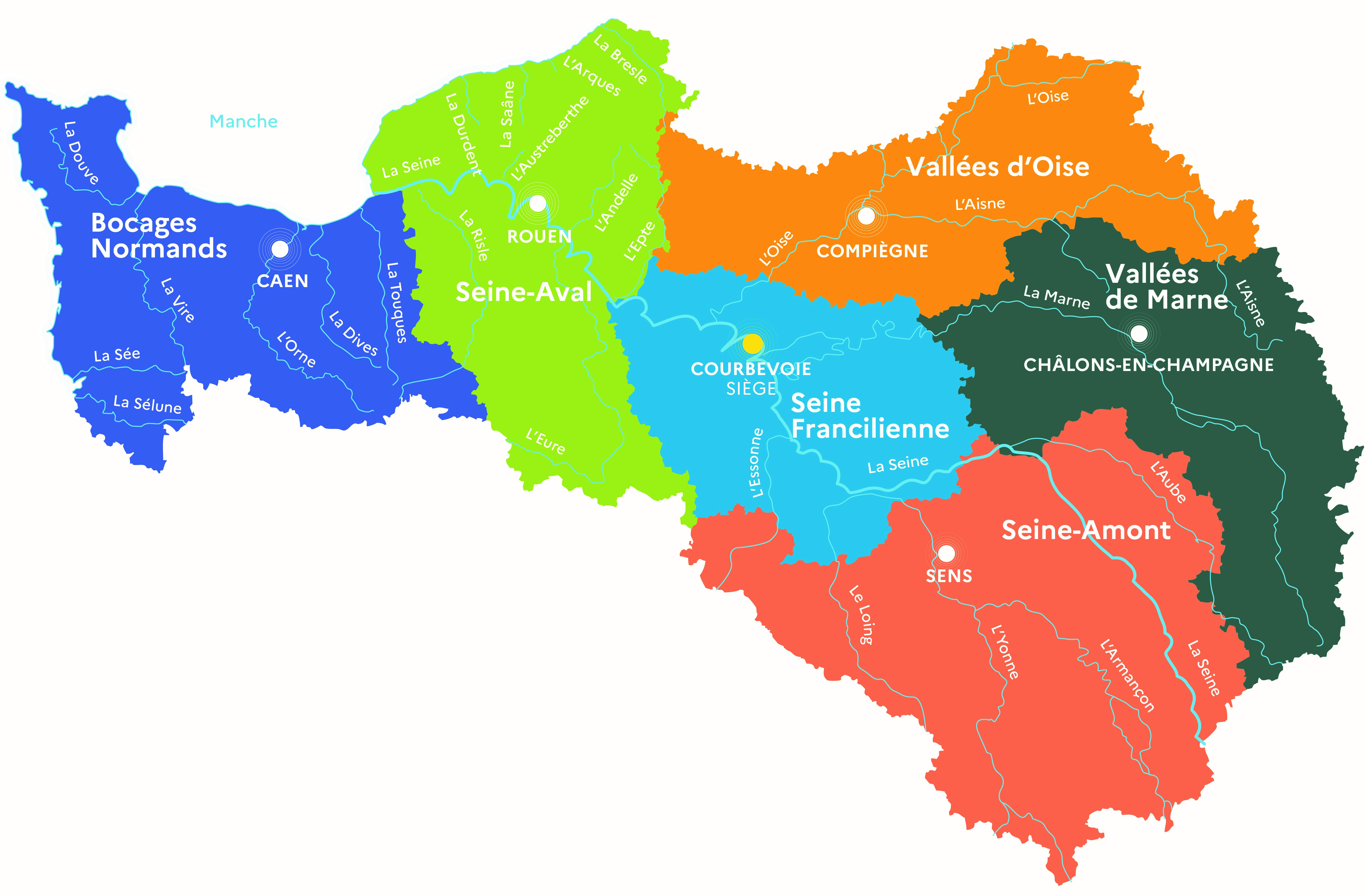 carte du bassin seine-normandie