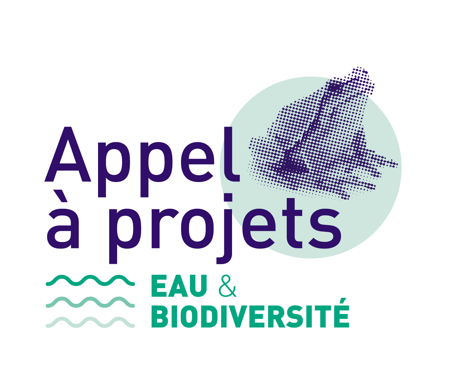 Texte avec une grenouille - logo de l'appel à projets 