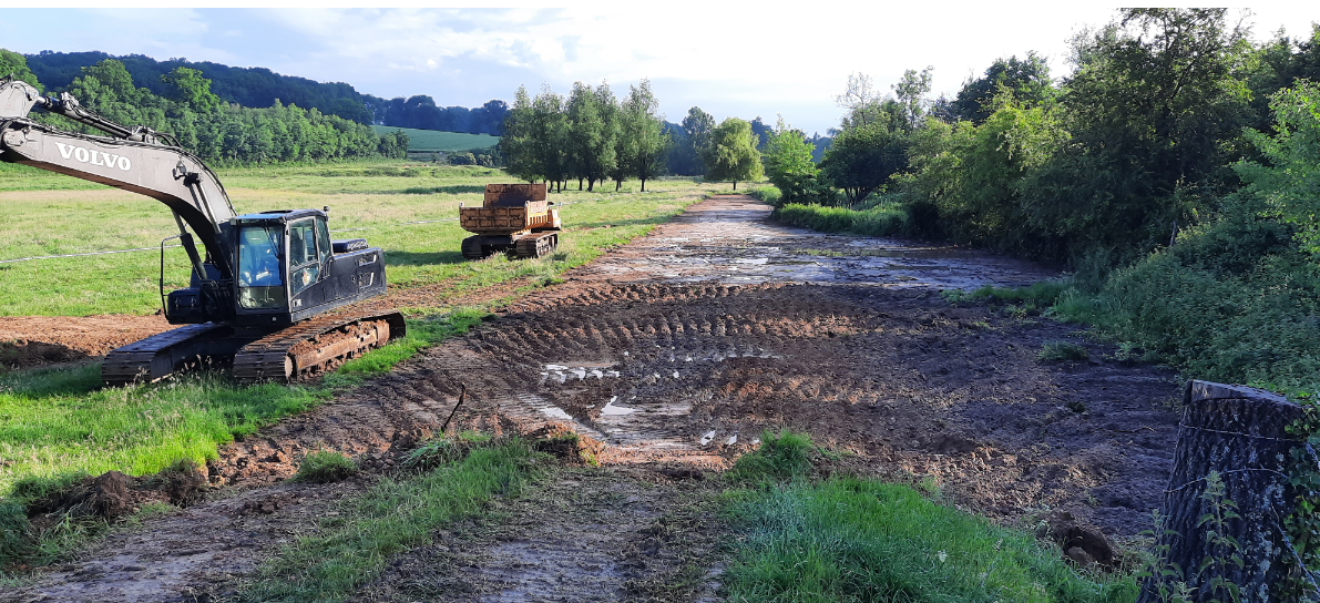 travaux sur une zone humide