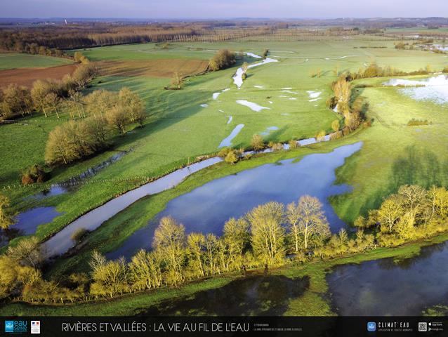 Panneau sur les rivières et vallées